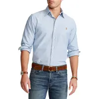 Ralph Lauren for man. 710792041002 Custom Fit Oxford Shirt blue (S), Casual, Cotton, Long sleeve