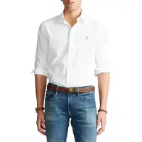 Ralph Lauren for man. 710792041001 Shirt Oxford Custom Fit white (S), Casual, Cotton, Long sleeve