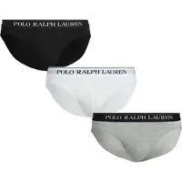 Ralph Lauren for man. 714835884003 Pack of 3 Low Rise briefs black, gray, white (XL), Homewear, Grey, Cotton