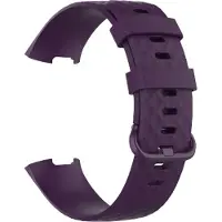 24hShop Silikoniranneke Fitbit Charge 4 / Charge 3 - Koko S Tumma liila