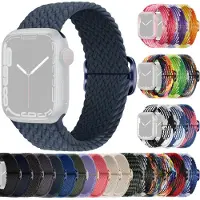 SKALO Punottu -ranneke Apple Watch Series 1-3 42mm - Tummansininen