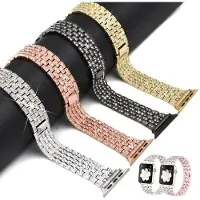 SKALO Teräsranneke Bling Apple Watch Series 1-3 42mm - Musta