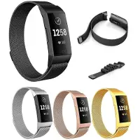 SKALO Milanese Loop to Fitbit Charge 3/4 - Kulta