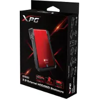 ADATA XPG EX500 2,5" HDD/SSD-ulkoisen aseman kotelo, 1-paikkainen, USB 3.2 Gen 1, SATA, musta/punainen