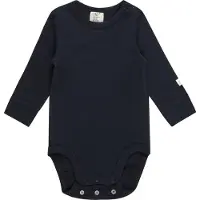 Lindex Long Sleeve Merino Wool Bodysuit - Navy - 62