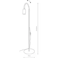 Lyora Eye Flex lattiavalaisin GU10 110-152cm valkoinen