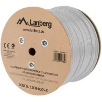 Lanberg LCUF6L-11CU-0305-S, 305 m, Cat6a, U/FTP (STP), Harmaa