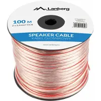 Lanberg Kaiutinkaapeli 2x 2.5mm² (100M) Transparent