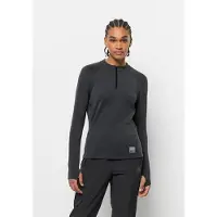 Jack Wolfskin Women's Bike Commute Halfzip Phantom Pitkähihaiset urheilupaidat XS