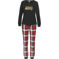 LASCANA Pyjama kulta / vaaleanharmaa / tulenpunainen / musta