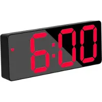 24hShop LED herätyskello punaisilla numeroilla - Musta