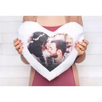 Smartphoto Tyynynpäällinen polyesterista. Sydän M. painatus edessä