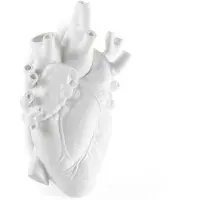 Seletti - Love In Bloom Giant Resin Heart Maljakko Valkoinen