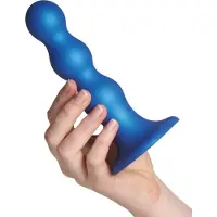 Strap-On-Me DILDO PLUG BALLS METALLIC BLUE - L