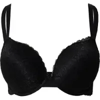 Lindex Bra Linnea In Lace - Black - Black - 85 A