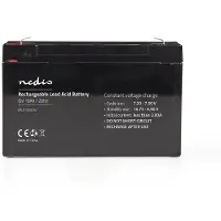Nedis BALA100006V Ladattava 6V 10000 mAh Lyijyhappoakku