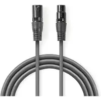 Nedis digitaalinen XLR uros-naaras DMX-kaapeli