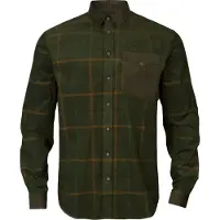 Härkila Kaldfjord Corduroy Shirt Men Willow Green Check 3XL