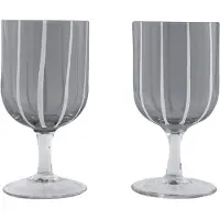 OYOY Living Design Mizu Wine Glass - Pack Of 2 - Grey - 35 CL
