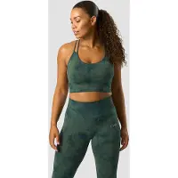 ICANIWILL Define Seamless Tie Dye Sports Bra Dark Green
