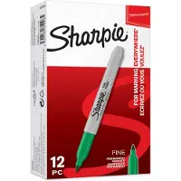 Sharpie Fine Point, Ohut pää, Vihreä, Monivärinen, Hienojakoinen, AP, Multi, Paperi, Muovi (S0810960)