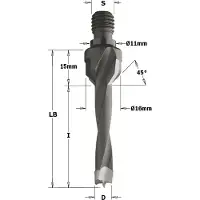 Cmt Puuporanterä ; S=M10/11 mm; D=8x30 mm