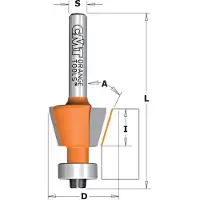 Cmt Viistejyrsin ; S=1/4''; D=12,7 mm