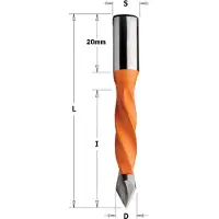 Cmt Puuporanterä ; S=10 mm; D=8 mm