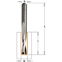Cmt spiraaliviimeistelyjyrsin puulle/levylle/PVC:lle Z2 D3,5 I12 L60 S6mm / positiivinen