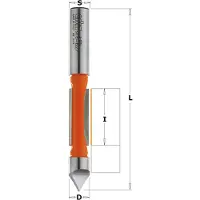 Cmt Urajyrsin pohjaterän kanssa ; S=1/4''; D=9,5 mm