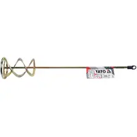 YATO laastinsekoitin 100 x 600mm HEX kaksois-spiraali 5 - 10 kg