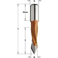 Cmt Puuporanterä ; S=10 mm; D=5 mm