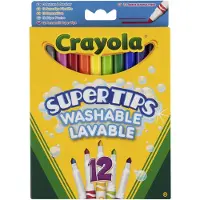 Crayola pestävät huopakynät, 12 kpl