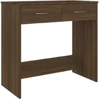 vidaXL Työpöytä ruskea tammi 80x40x75 cm tekninen puu
