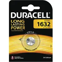 Duracell 1632, Kertakäyttöinen akku, CR1632, Litium, 3 V, 1 kpl, 137 mAh (007420)