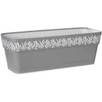 Stefanplast Self-watering planter Gaia Harmaa Muovinen (19 x 17 x 49,5 cm)