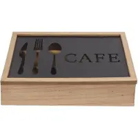 Sublime Market Connect Ruokailuvälineiden Lajittelu Dkd Home Decor Black Metal Ruskea Vintage Wood