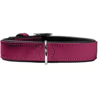 Hunter - Koiran panta Softie tekonahka Rasberry/Musta S 45cm - Koirat - Kaulapannat