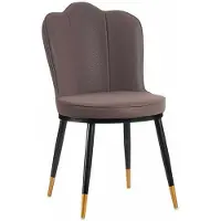 LANA DECO Nojatuoli Purppura Simpukka Polyskin-päällys Teräs (53 x 88 x 67 cm)
