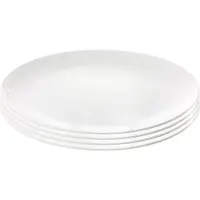 Aida Relief - Dessert Tallerken Porcelæn White 4 Stk 20 Cm Gaveæske - White - Ø 20 CM
