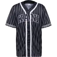 Karl kani Varsity Striped Baseball Lyhythihainen V-aukkoinen T-paita