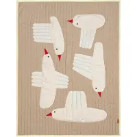 Ferm Living Bird tikattu huopa Beige