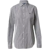 Ralph Lauren for woman. 211891379002 Slim Fit Shirt with black, white stripes (46), Casual, Cotton, Long sleeve