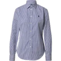 Ralph Lauren for woman. 211891379001 Cotton shirt with blue Slim Fit stripes (36), Beige, Casual, Classic, Long sleeve