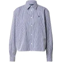 Ralph Lauren for woman. 211891419001 Blue striped cropped cotton shirt (XS), Casual, Long sleeve