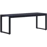 vidaXL Puutarhapenkki 120,5 cm polystyreenilevy musta