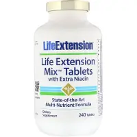 Life Extension Sekoita tabletit lisä-Niasiinilla - 240 tablettia