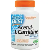 Doctors Best Asetyyli-L-karnitiini Biosint-karnitiinien kanssa 500 mg - 60 Veg-kapselia