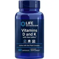 Life Extension D- ja K-vitamiinit merileväöljyllä - 60 kapselia