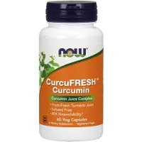 Now , CurcuFresh Curkumin, 60 kasvissyöjä kapselia